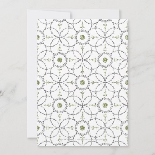 Élégante invitation de mariage classique classique (Dos)