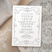 Elégante invitation de mariage classique classique