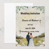 Elégante invitation de mariage de jardin" (Devant / Derrière)