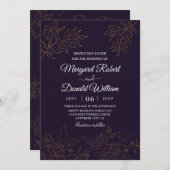 Elégante invitation de mariage de luxe (Devant / Derrière)