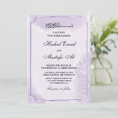 Elégante invitation de mariage de musulmans violet (Debout devant)