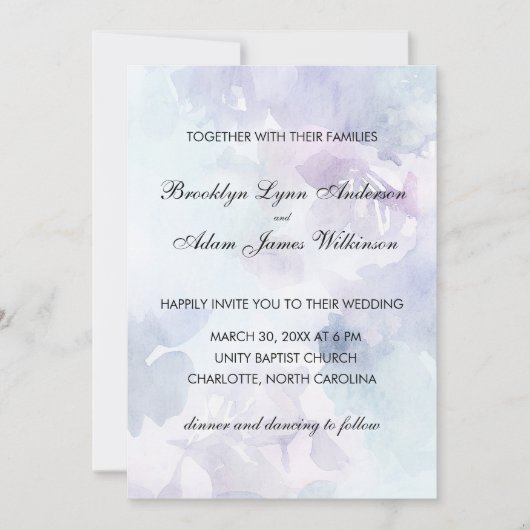 Elégante invitation de mariage de Pâques (Devant)