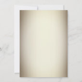 Élégante invitation de mariage décorative beige or (Dos)