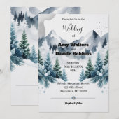 Elégante invitation de mariage d'hiver (Devant / Derrière)