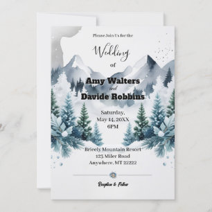 Elégante invitation de mariage d'hiver