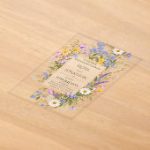 Élégante invitation de mariage en acrylique clair (Poser)