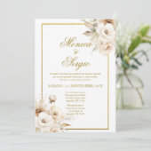 Elégante invitation de mariage en espagnol (Debout devant)