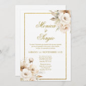 Elégante invitation de mariage en espagnol (Devant / Derrière)