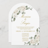 Elégante invitation de mariage en espagnol (Devant / Derrière)