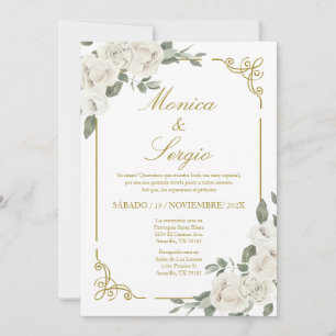Elégante invitation de mariage en espagnol