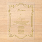 Elégante invitation de mariage en espagnol (Recto)