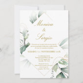 Elégante invitation de mariage en espagnol (Devant)