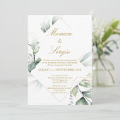 Elégante invitation de mariage en espagnol (Debout devant)