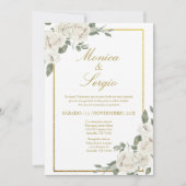 Elégante invitation de mariage en espagnol (Devant)