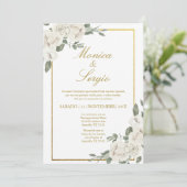 Elégante invitation de mariage en espagnol (Debout devant)