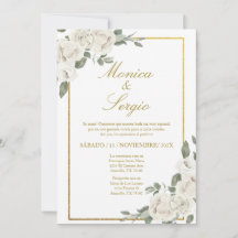 Elégante invitation de mariage en espagnol