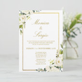 Elégante invitation de mariage en espagnol (Debout devant)