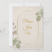 Elégante invitation de mariage, fleurs simples (Dos)