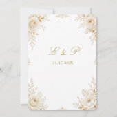 Élégante invitation de mariage florale espagnole e (Dos)