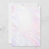 Élégante invitation de mariage florale iridescente (Dos)