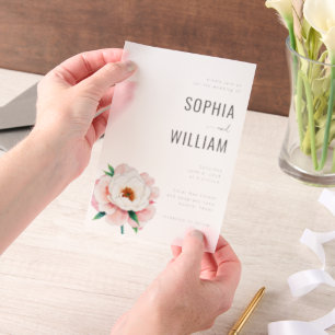 Élégante invitation de mariage florale noire