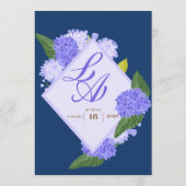 Élégante invitation de mariage florale tropicale (Dos)