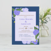 Élégante invitation de mariage florale tropicale (Debout devant)