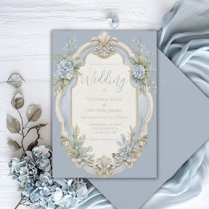 Élégante invitation de mariage florale vintage rom