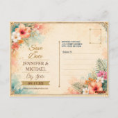 Élégante invitation de mariage Florida Save the Da (Dos)