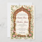 Élégante invitation de mariage indien (Devant)