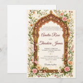 Élégante invitation de mariage indien (Devant / Derrière)