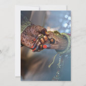 Elégante invitation de mariage indien au henné (Dos)