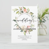 Elégante invitation de mariage. Invitation (Debout devant)