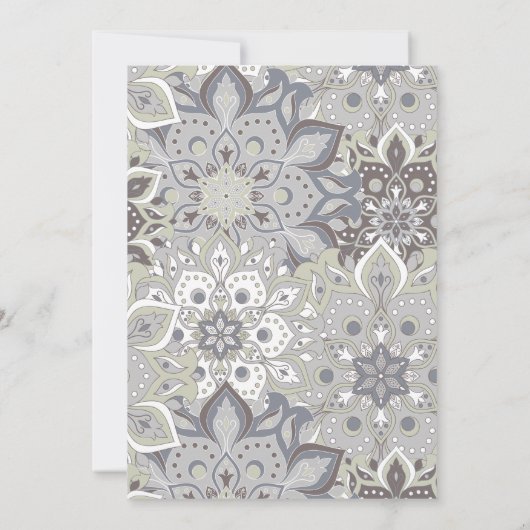 Elégante invitation de mariage islamique (Dos)