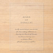 Élégante invitation de mariage manuscrite moderne  (Recto)