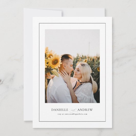 Elégante invitation de mariage, Mariage moderne cl (Dos)