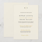 Elégante invitation de mariage minimaliste (Devant / Derrière)