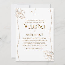 Élégante invitation de mariage minimaliste botaniq