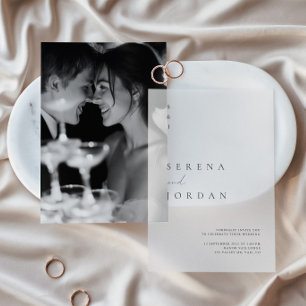 Élégante invitation de mariage minimaliste en véli