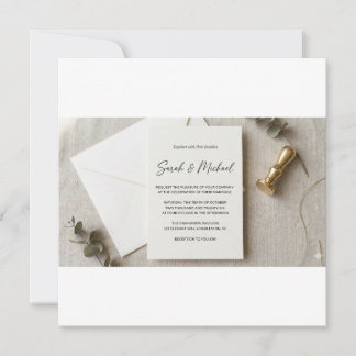 Élégante invitation de mariage minimaliste moderne