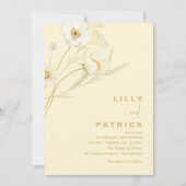 Élégante invitation de mariage moderne botanique j (Devant)