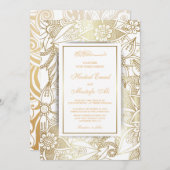 Elégante invitation de mariage musulman (Devant / Derrière)