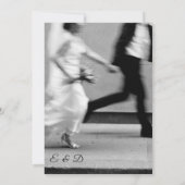 Elégante invitation de mariage - Noir & Blanc (Dos)