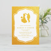 Elégante invitation de mariage - Parties scintilla (Debout devant)