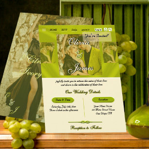 Élégante invitation de mariage photo avec overlay