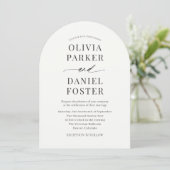 Élégante invitation de mariage photo avec QR code (Debout devant)