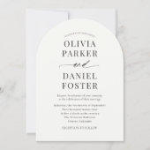 Élégante invitation de mariage photo avec QR code (Devant)