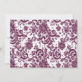 Elégante invitation de mariage - Purple 5x7 (Dos)