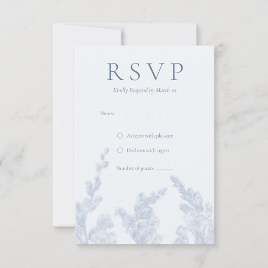 Elégante invitation de mariage RSVP botanique (Devant)