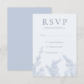 Elégante invitation de mariage RSVP botanique (Devant / Derrière)